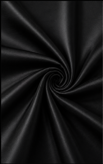 Jet Black Fine Silk